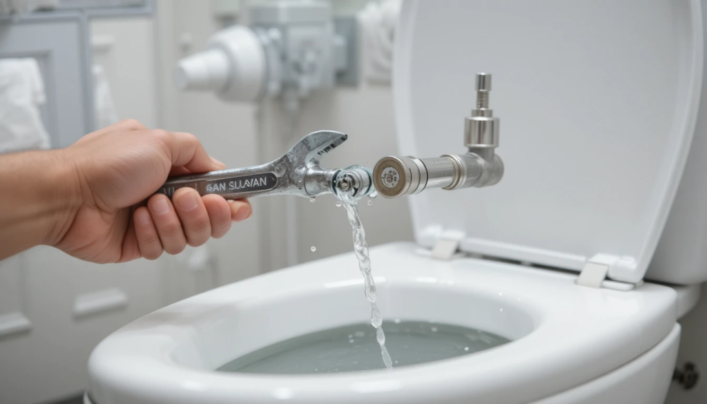 sloan toilet not flushing